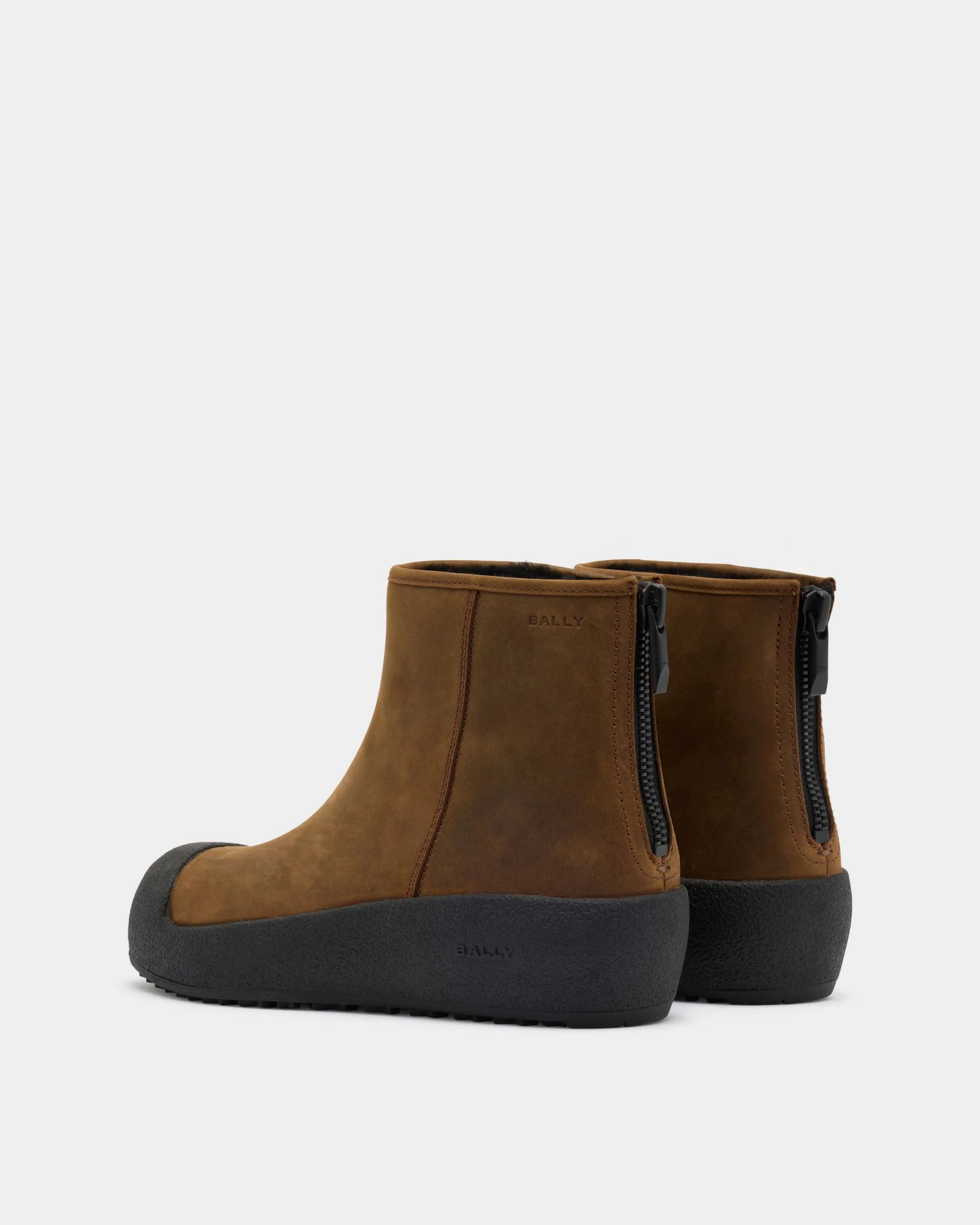 Bally Curling Bootie in Brown Leather - Image 4