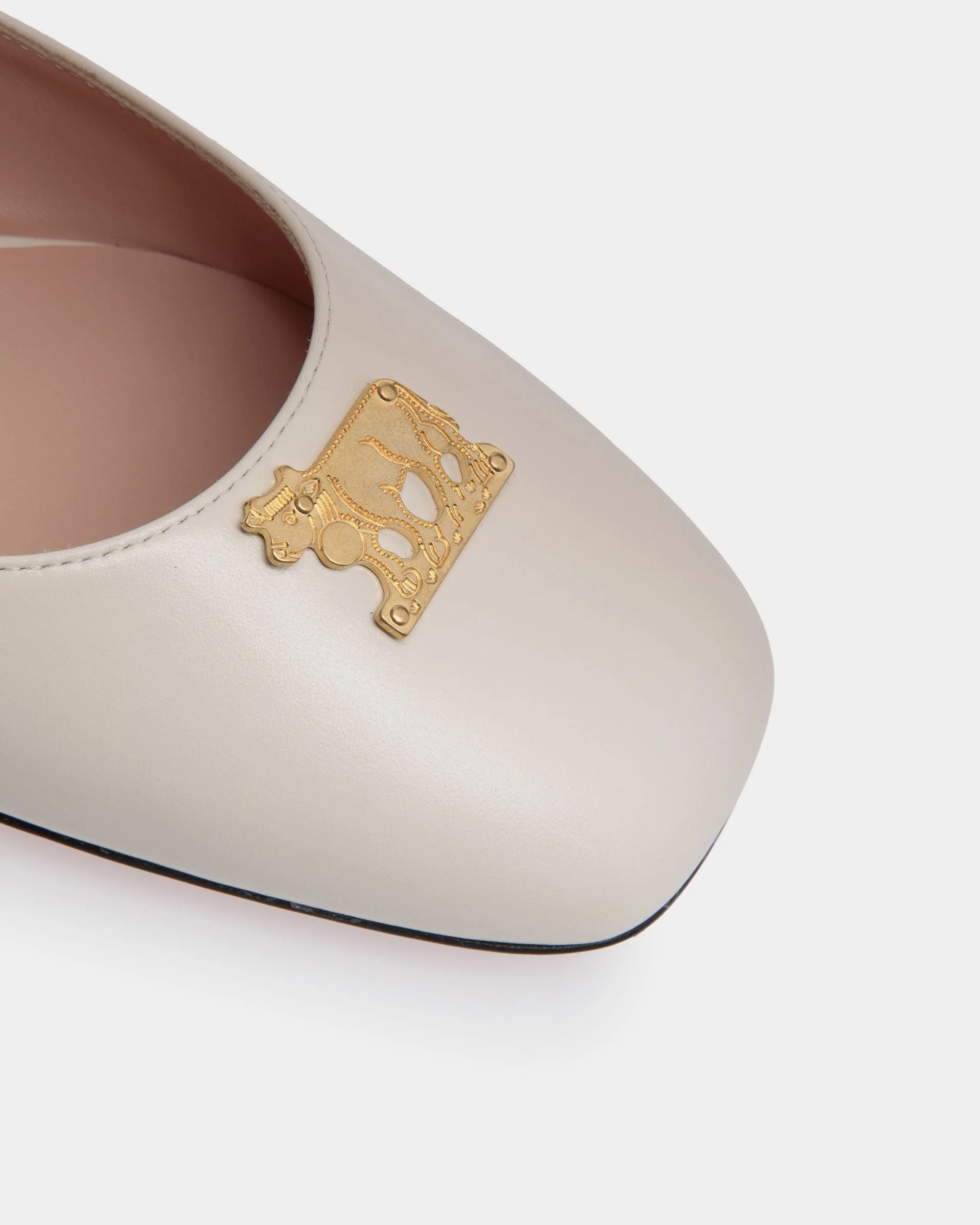 Ballyrina Mary-Jane Flat In White Leather - Image 6