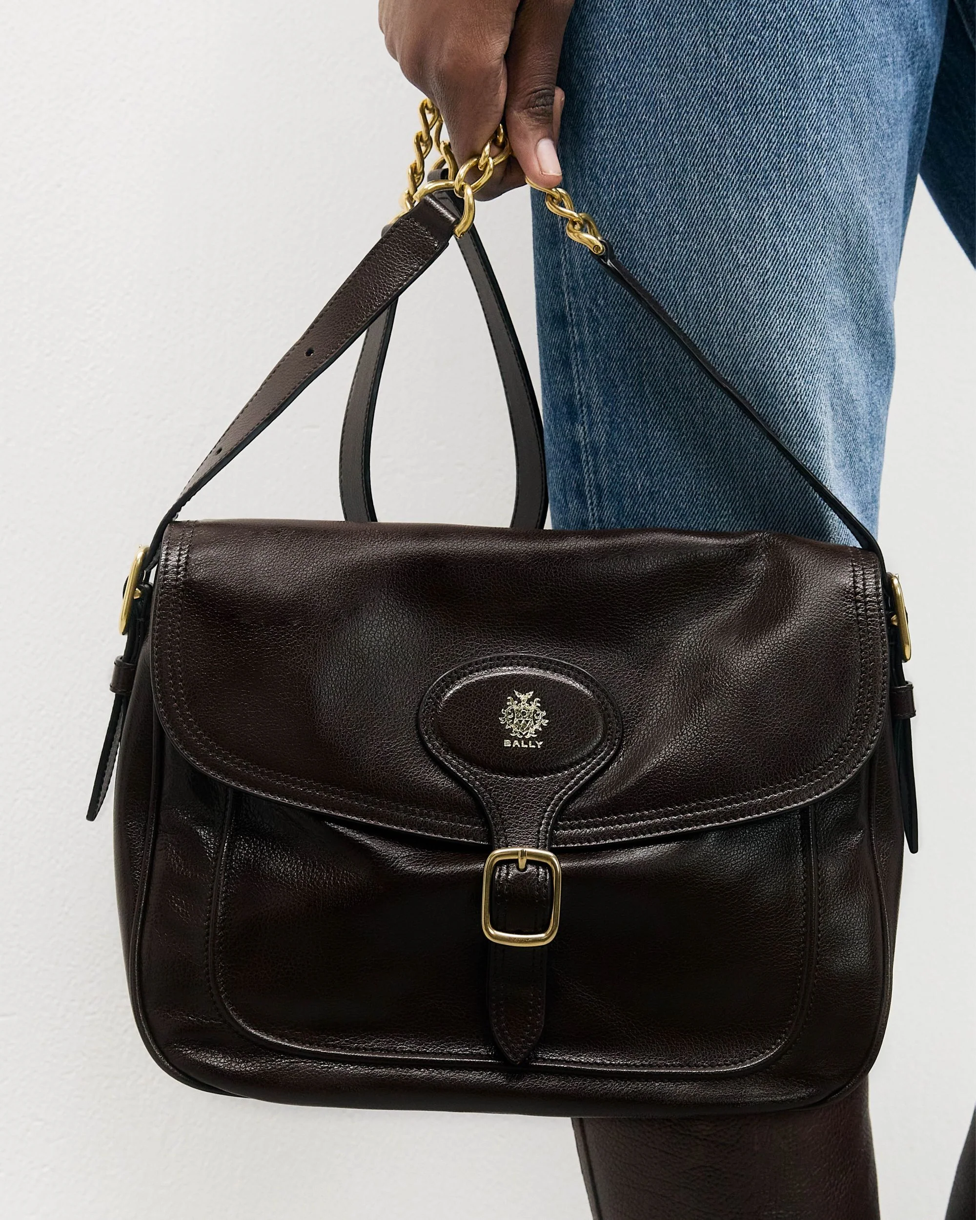 Beckett Soft Crossbody Bag in Black Leather - Image 7