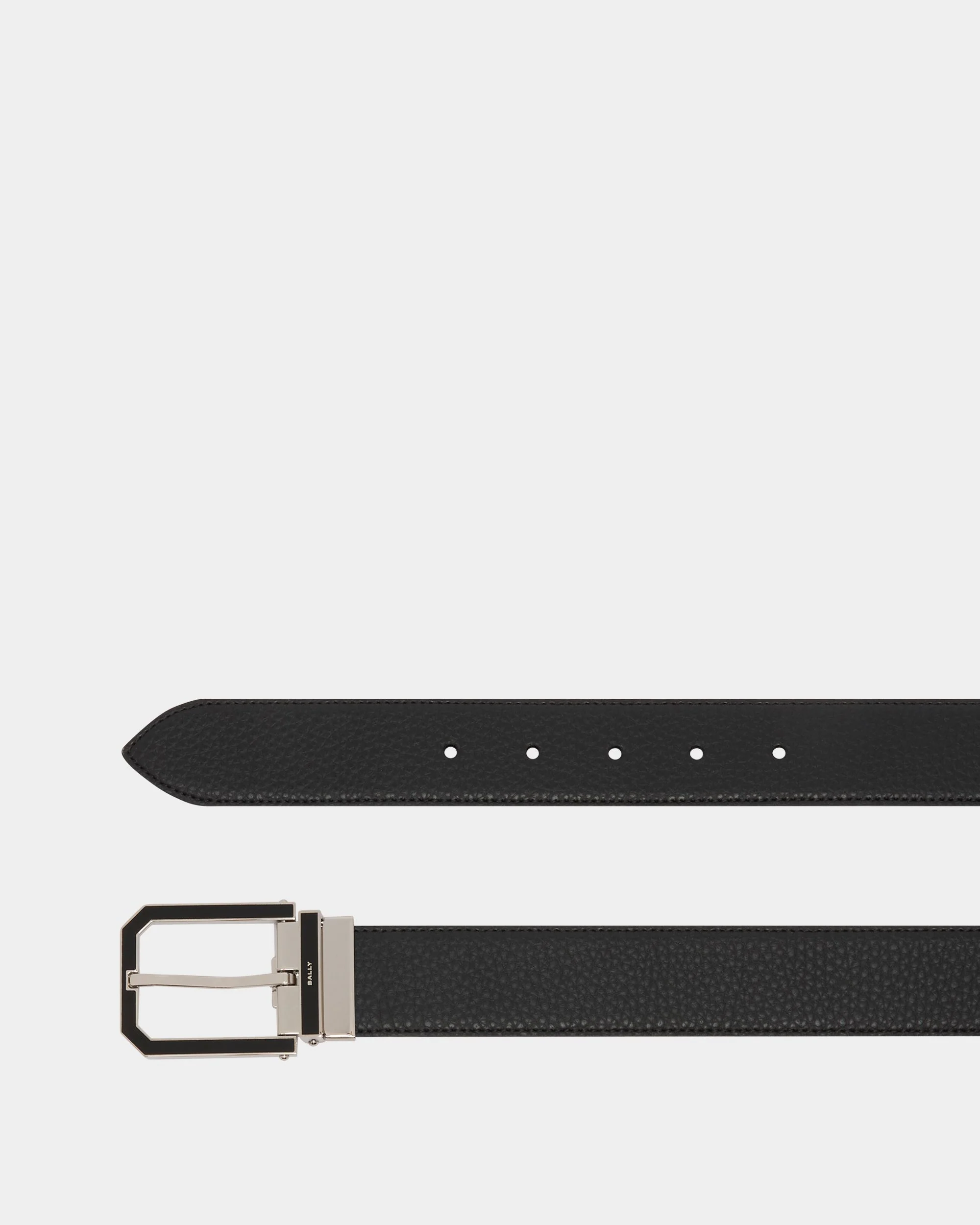 Beryl 35 mm Adjustable And Reversible Belt in Black And Ebano Leather - Image 2