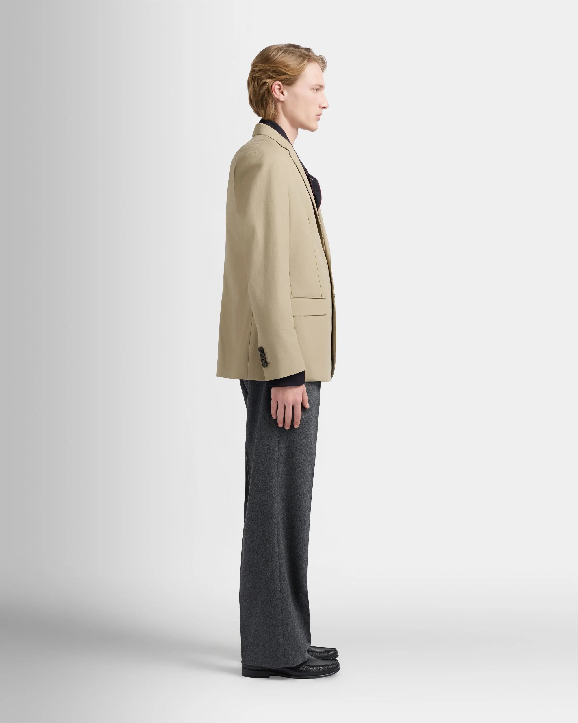Blazer in Light Beige Cotton - Image 5