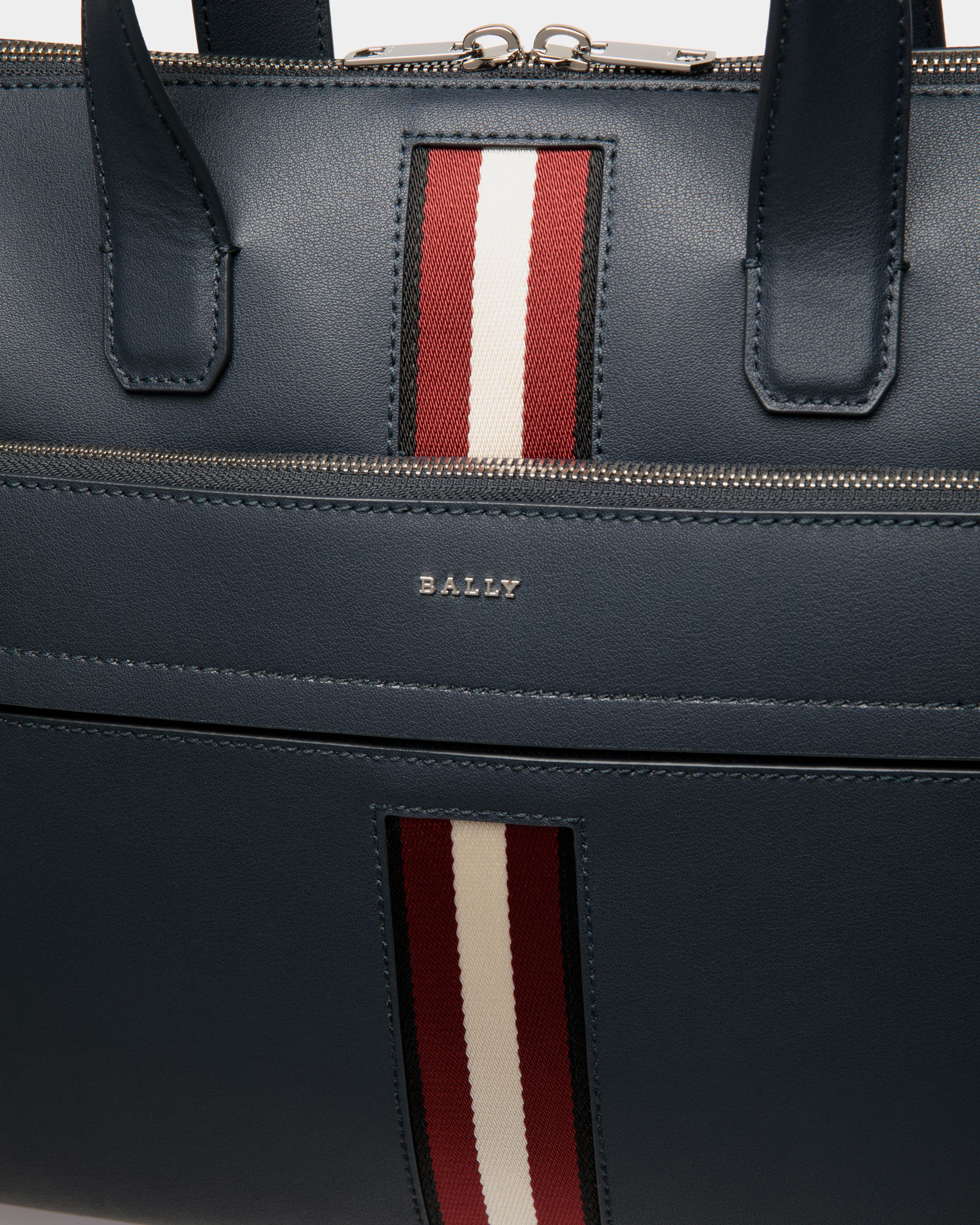 Briefcase in Blue Leather - Image 5