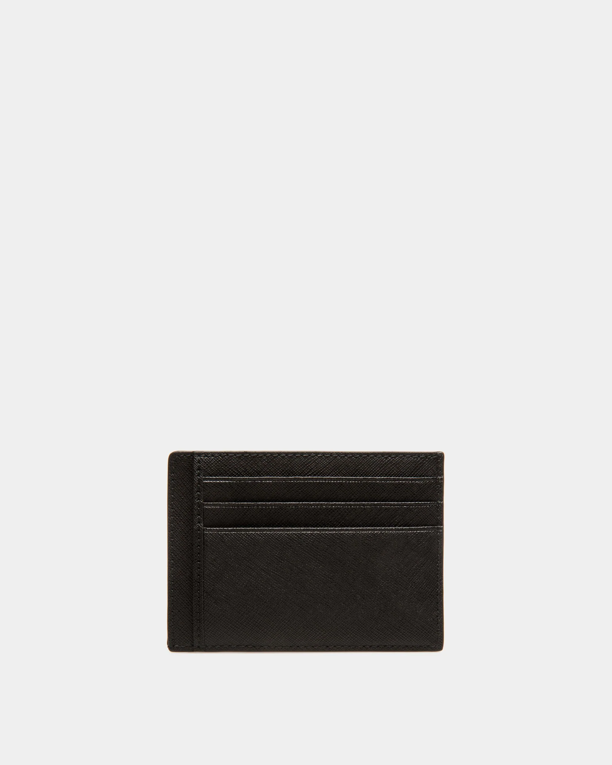 Business Card Holder in Black Embossed Leather - Image 2