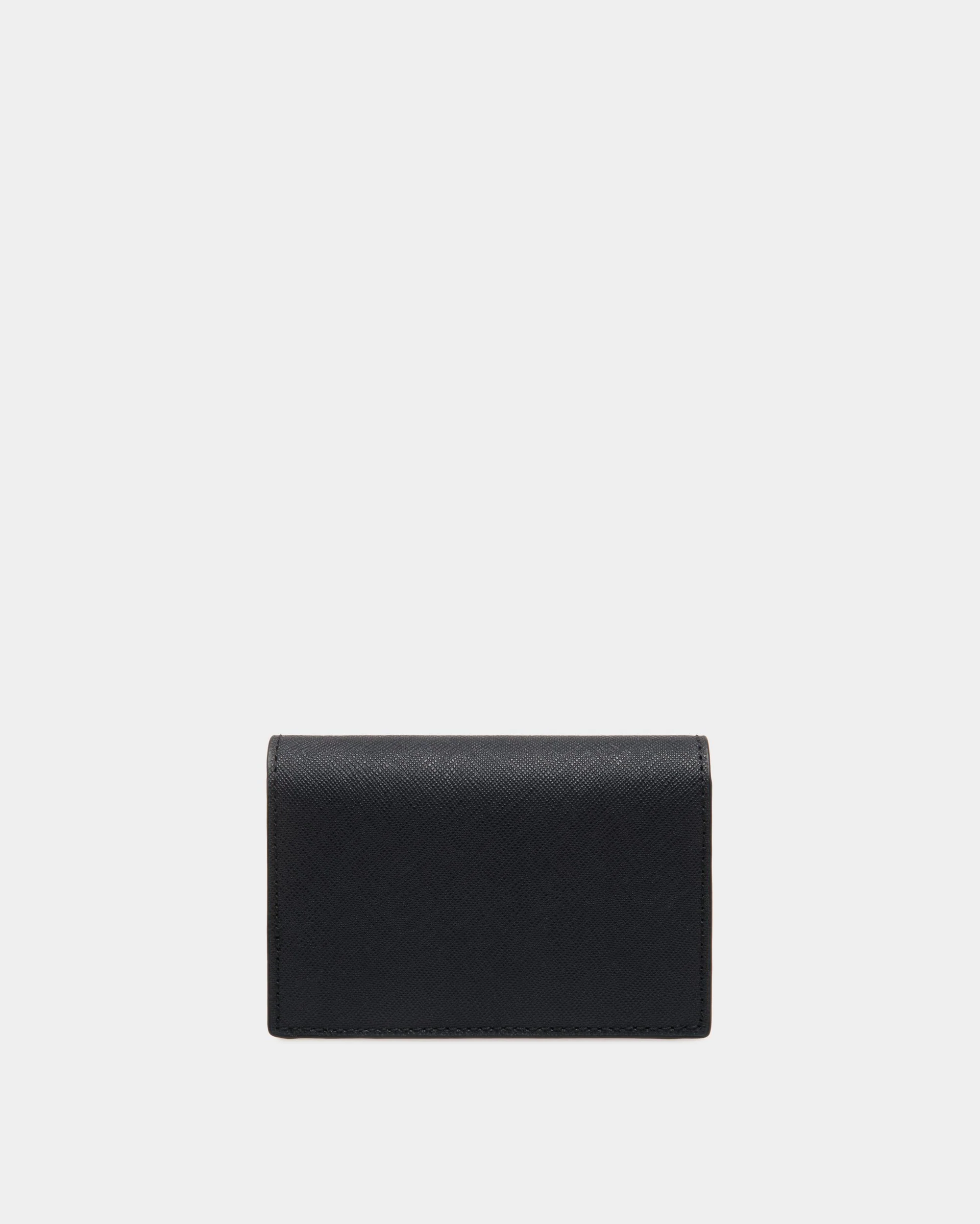 Business Card Holder in Blue Embossed Leather - Image 2