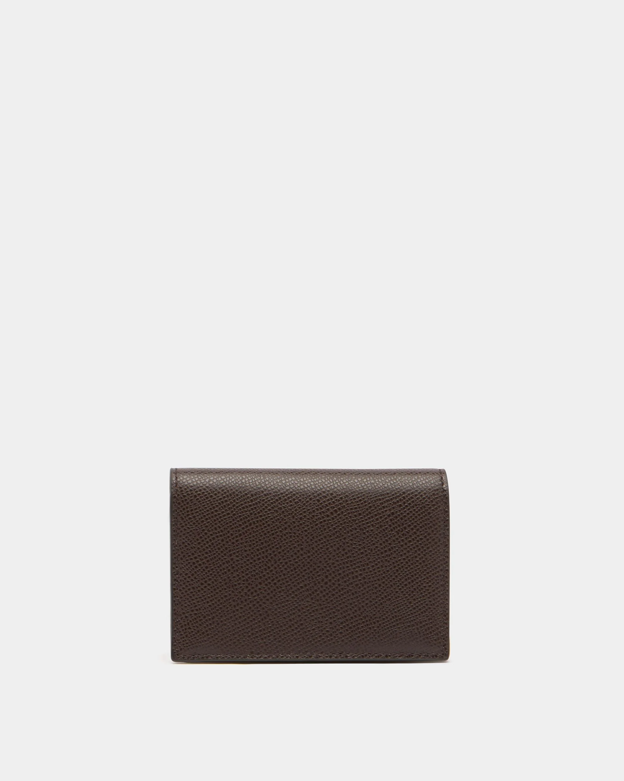 Business Card Holder in Coffee Embossed Leather - Image 2