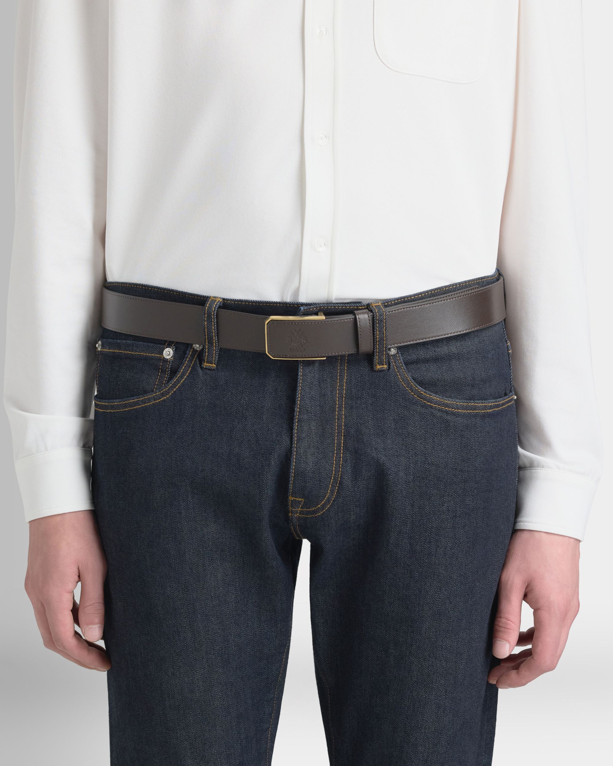 Cabot 35 mm Belt in Ebano Leather - Image 4