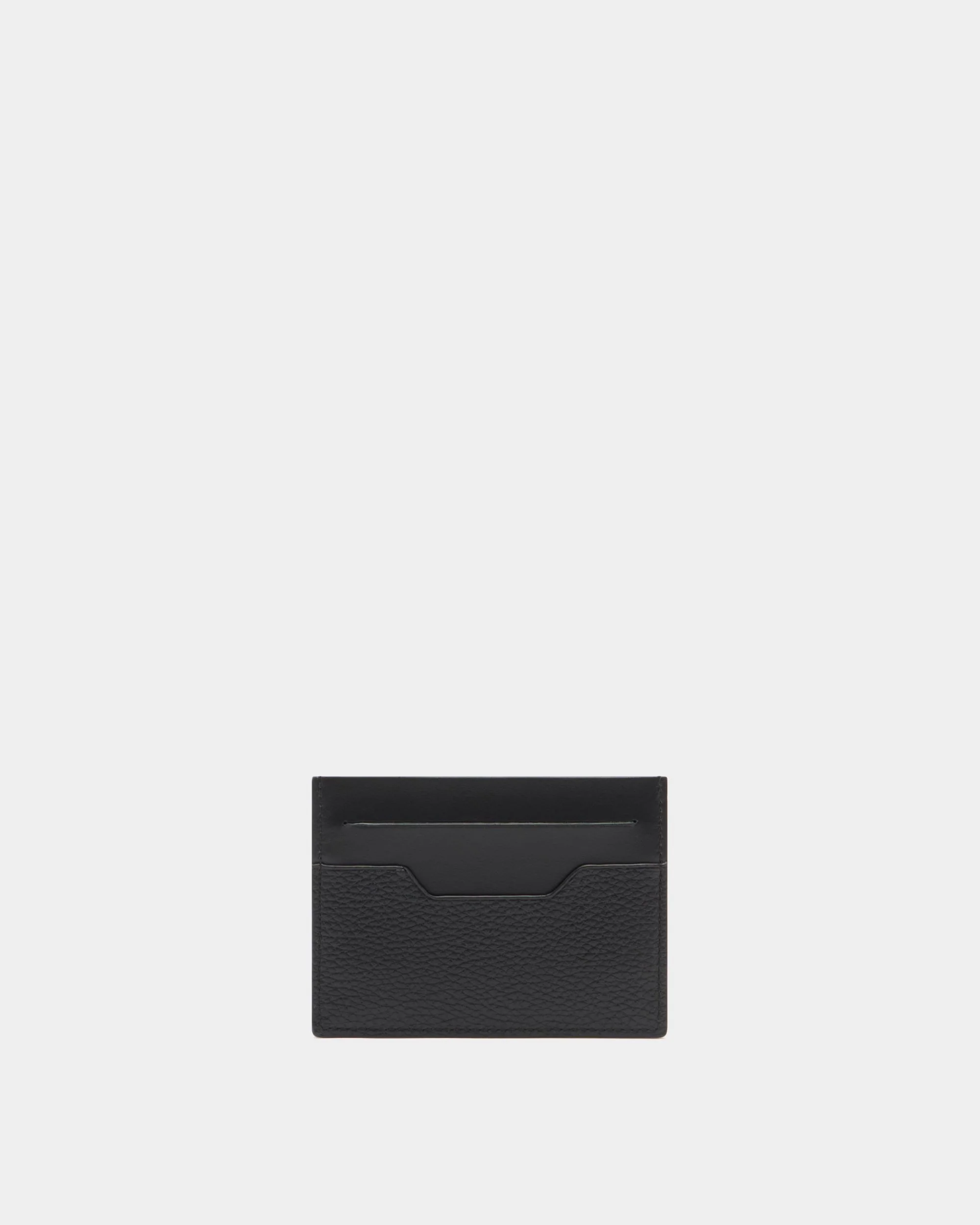 Capitol Card Holder in Black Grained Leather - Image 2