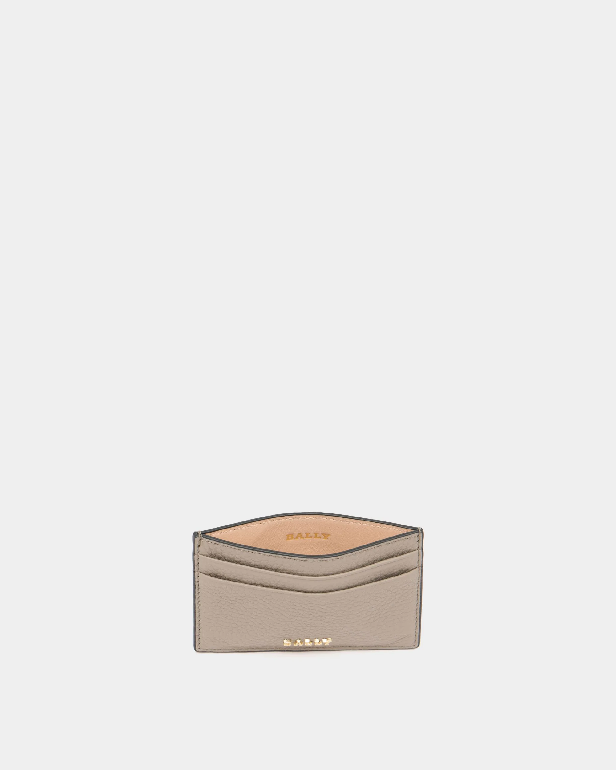 Card Holder in Taupe Grained Leather - Image 3