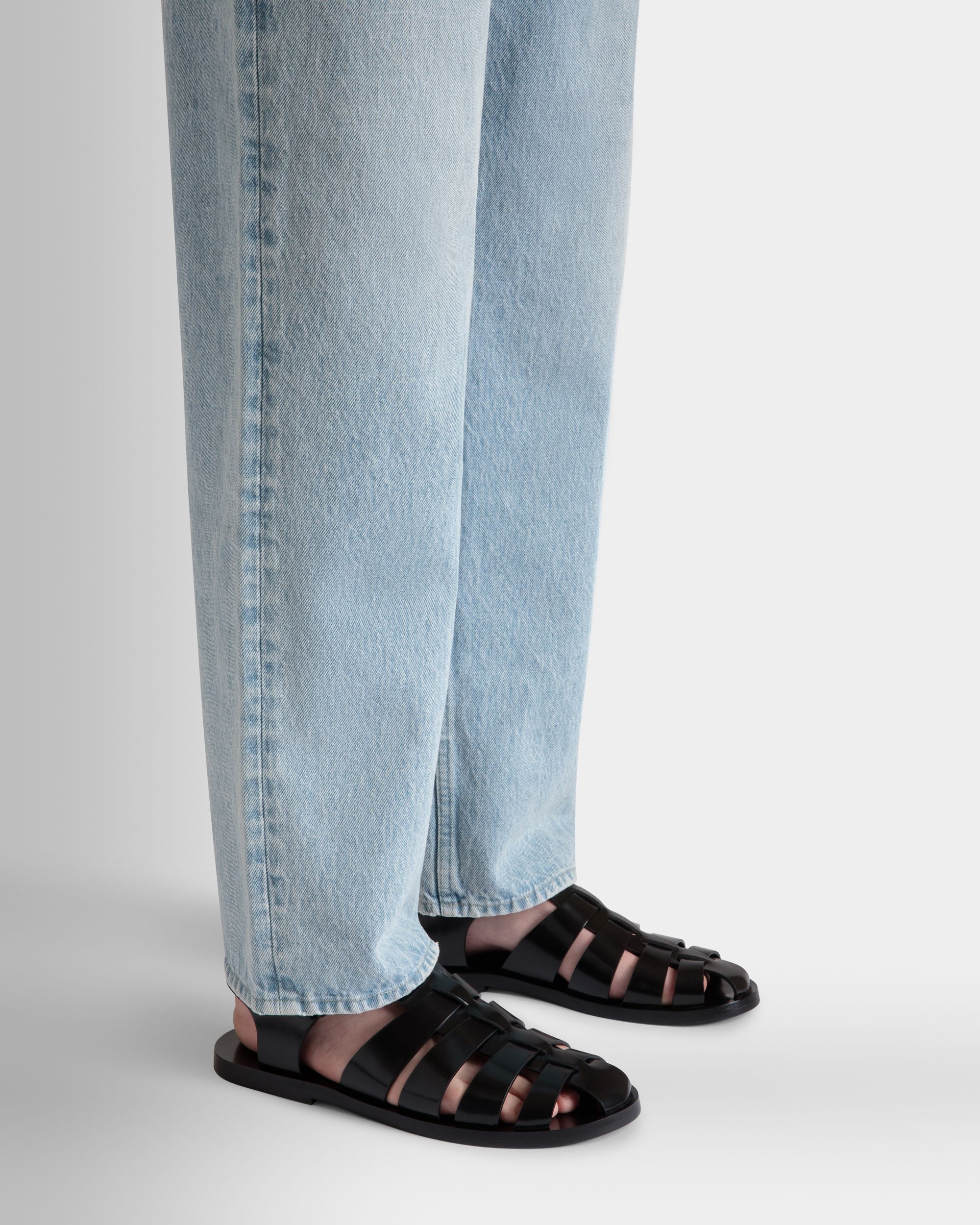 Chateau Sandal in Black Leather - Image 2