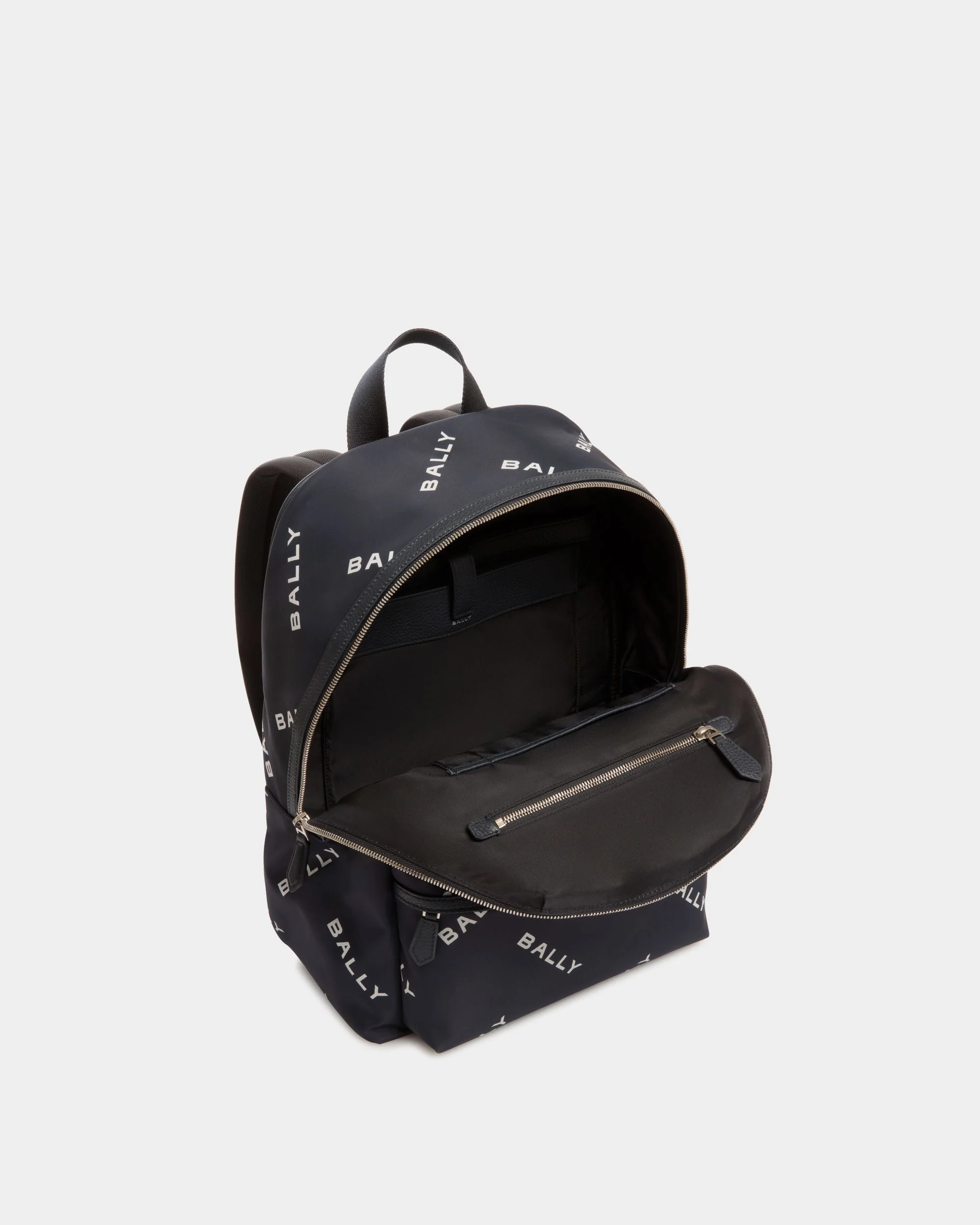 Code Backpack in Blue Printed Nylon - Image 4
