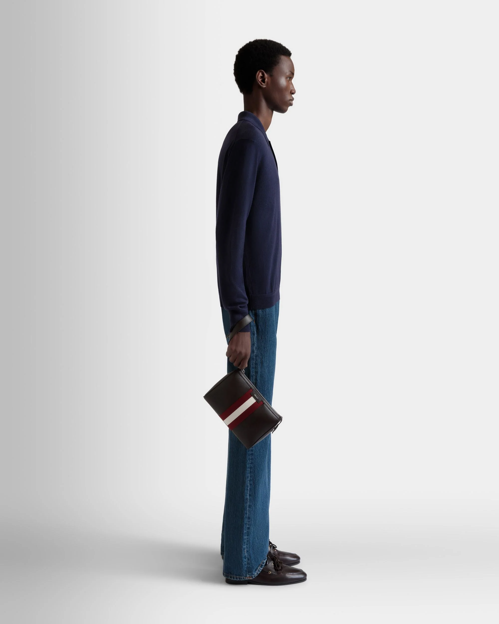 Code Pouch in Ebano Leather - Image 2