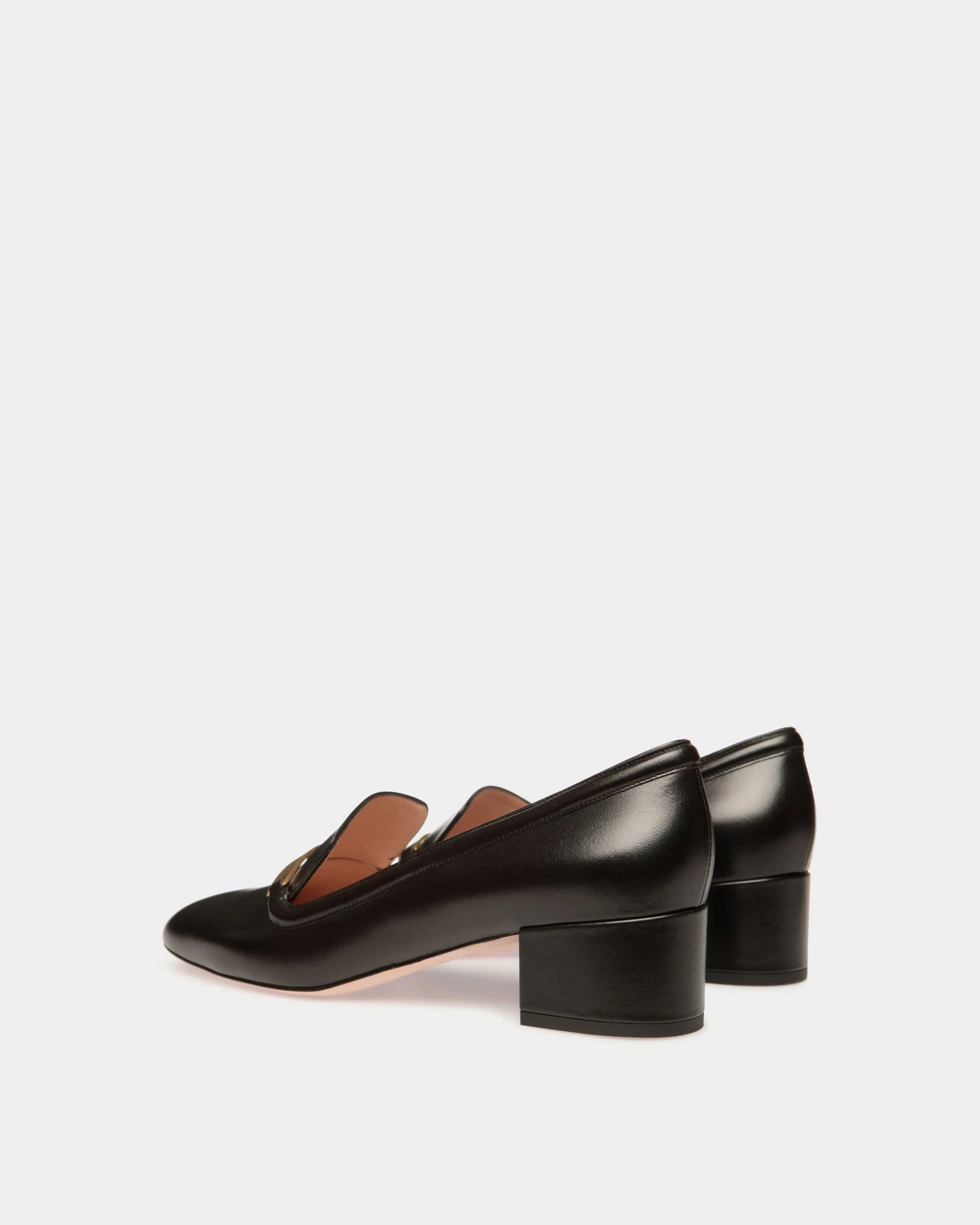 Deco Pump in Black Leather - Image 3