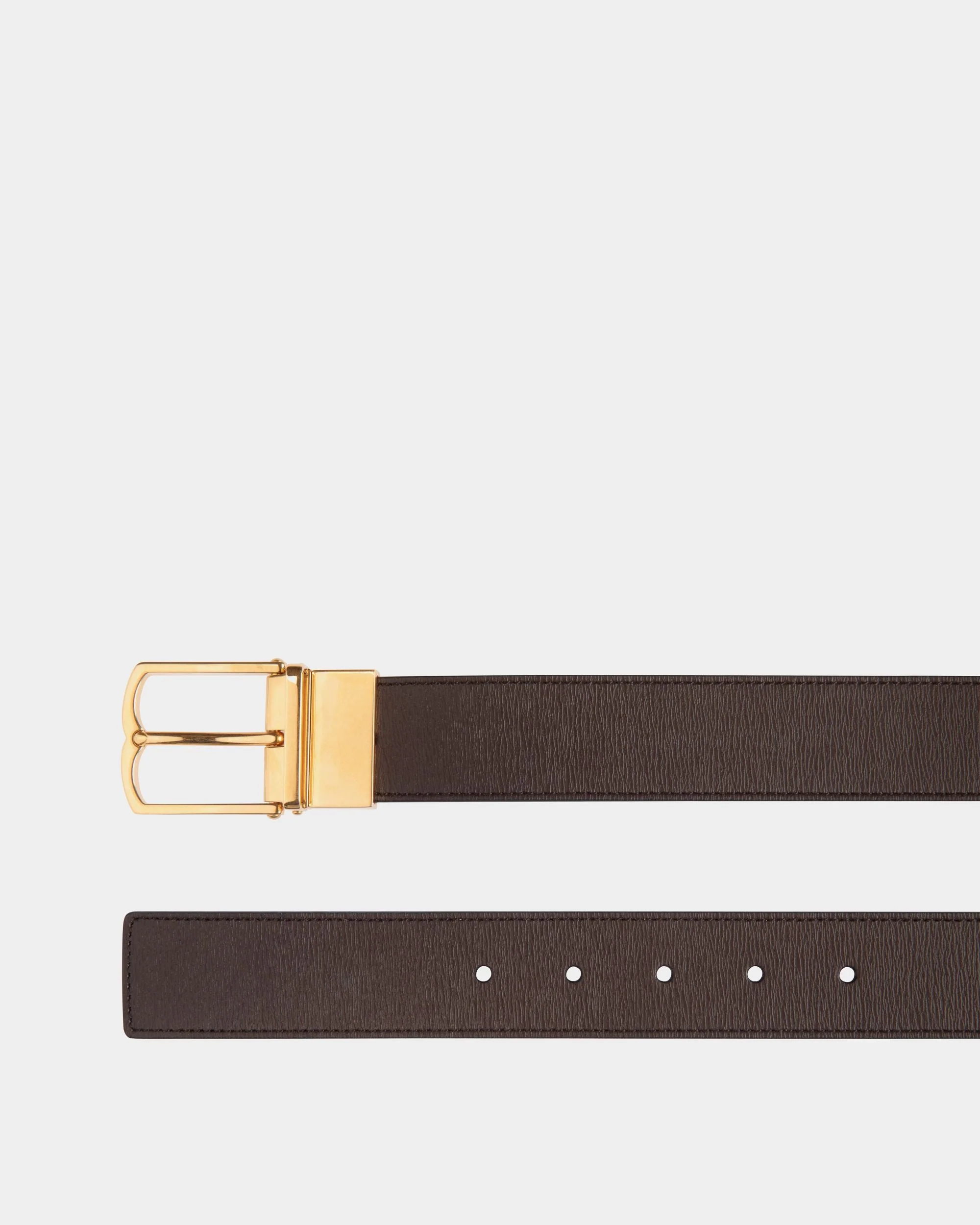 Dress Belt In Brown And Black Leather - Image 2