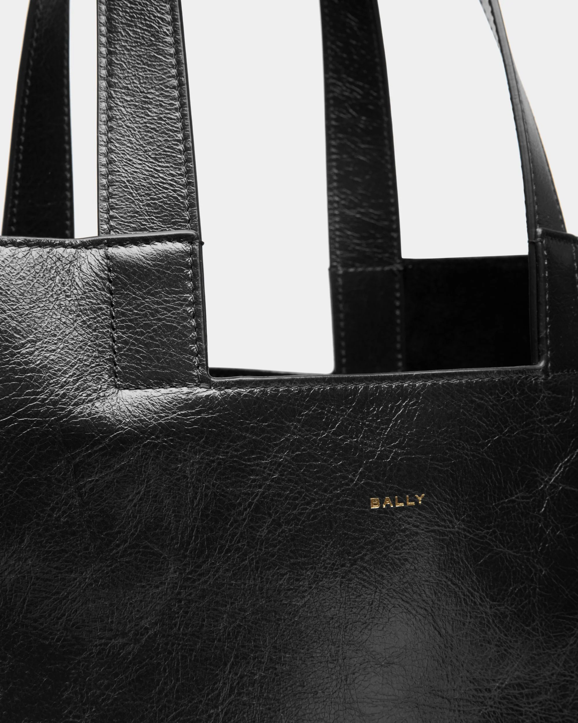 Easy Bally Tote In Black Leather - Image 4
