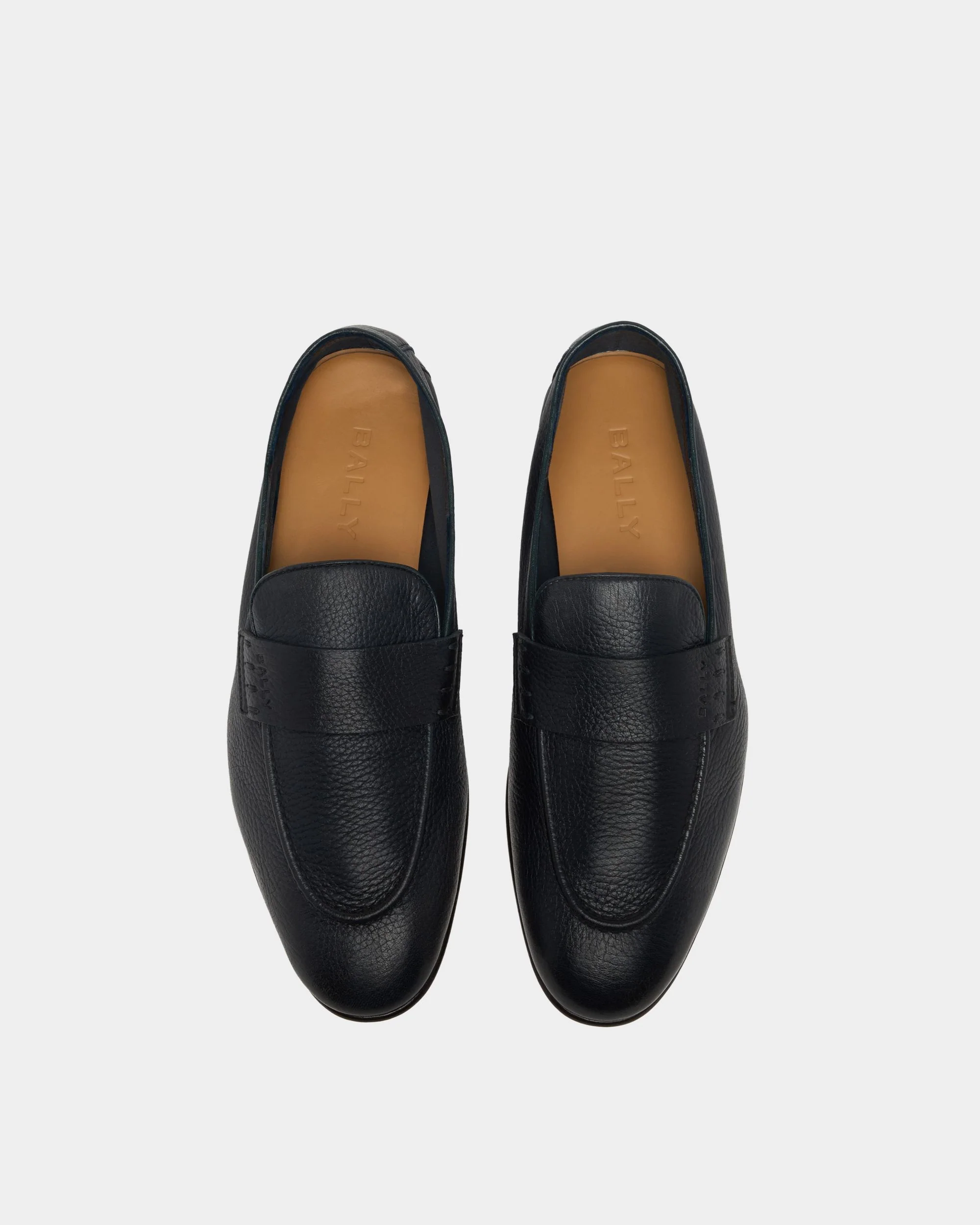 Elios Loafer in Blue Grained Leather - Image 5