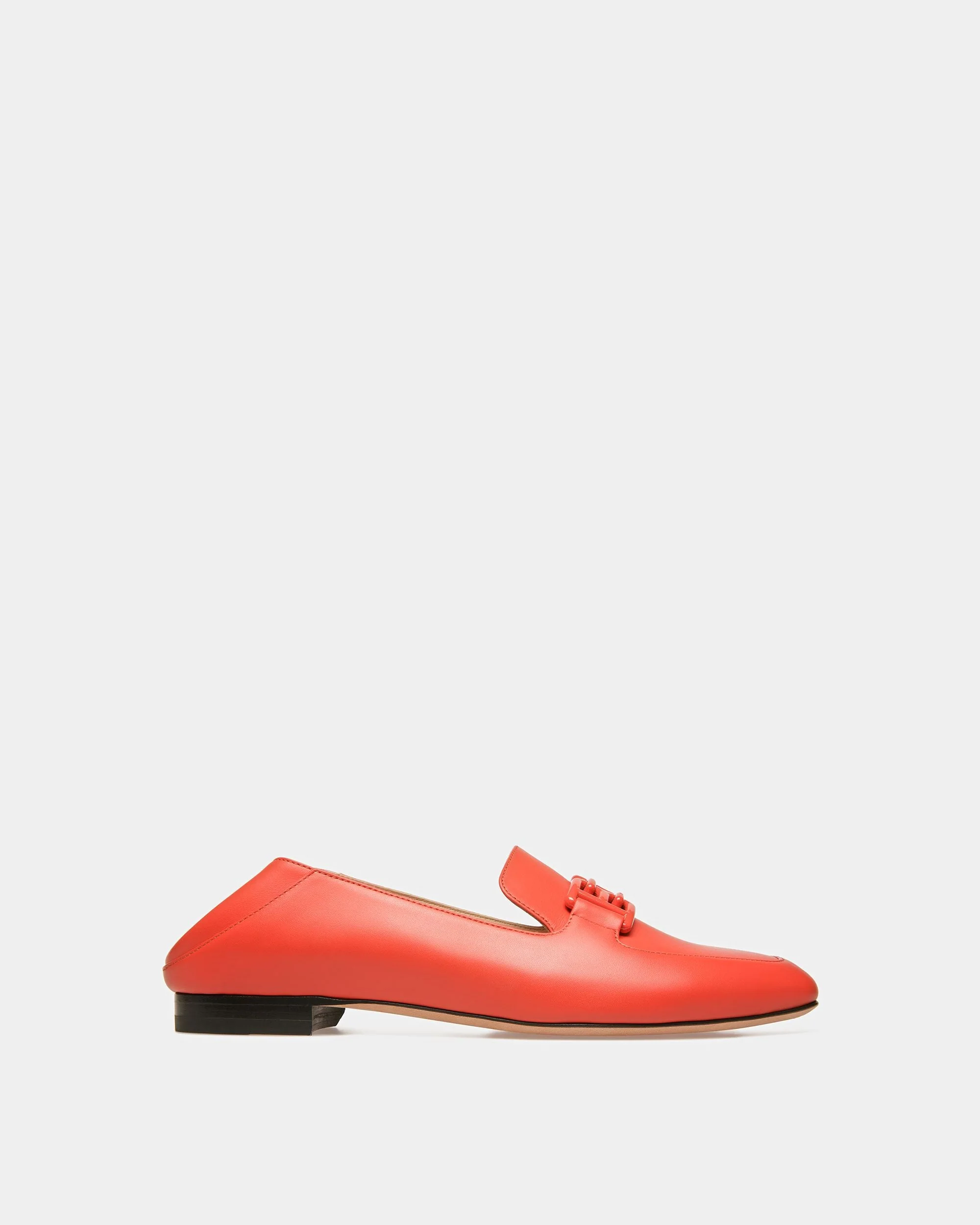 Ellah Leather Slippers In Orange - Image 5