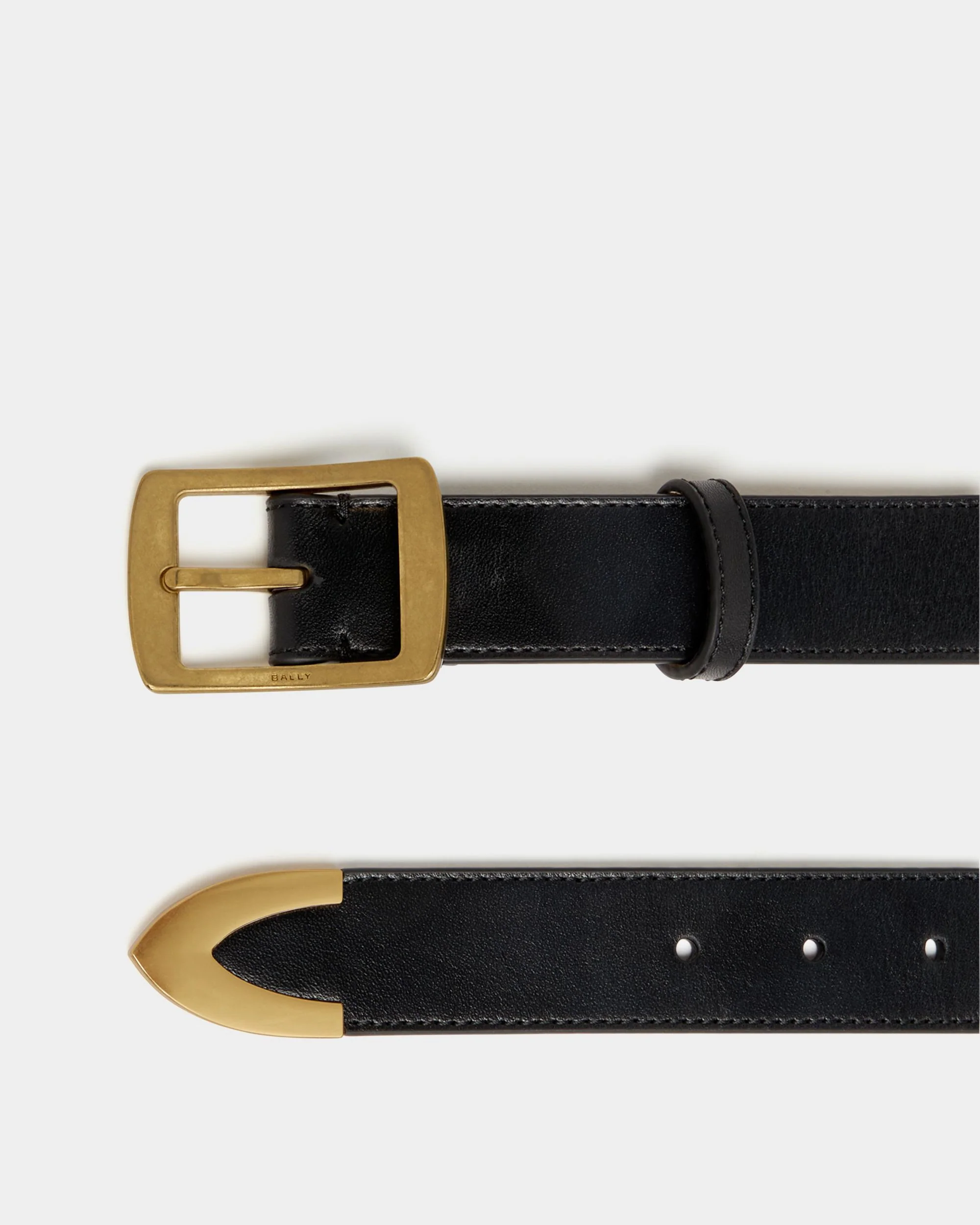 Glen 30 mm Belt in Black Leather - Image 2