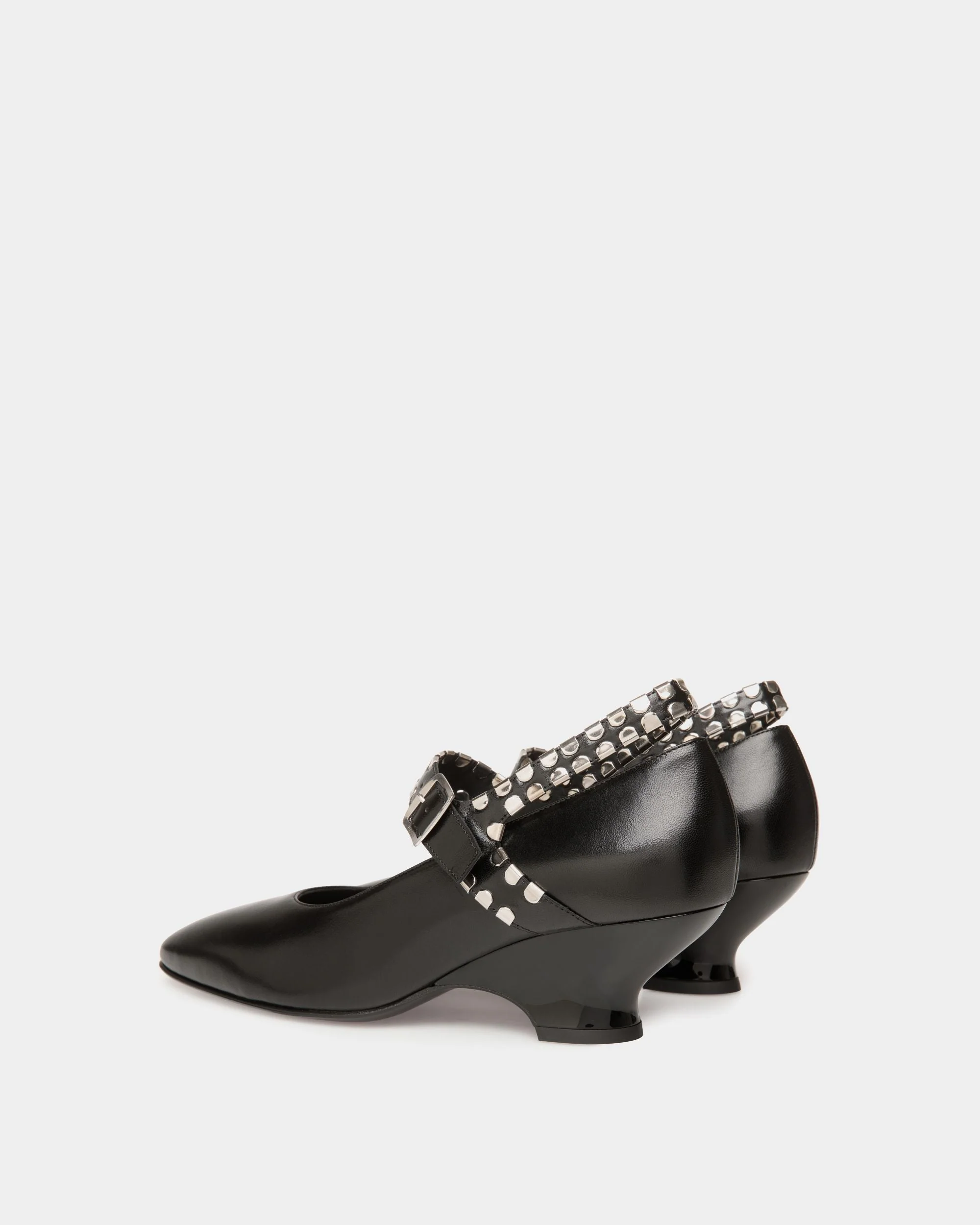 Glendy Pump in Black Leather - Image 3