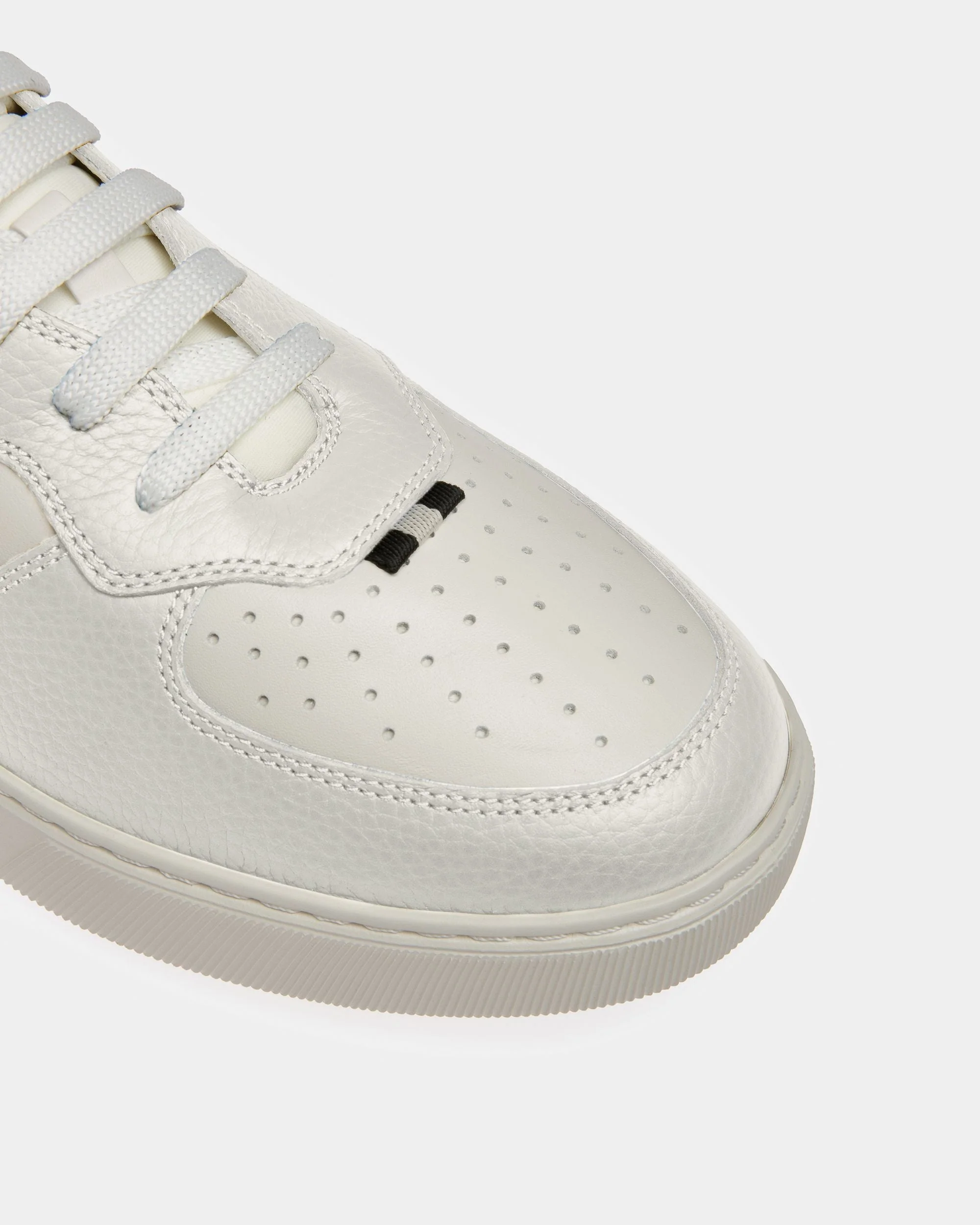 Mark Leather And Fabric Sneakers In White - Image 5