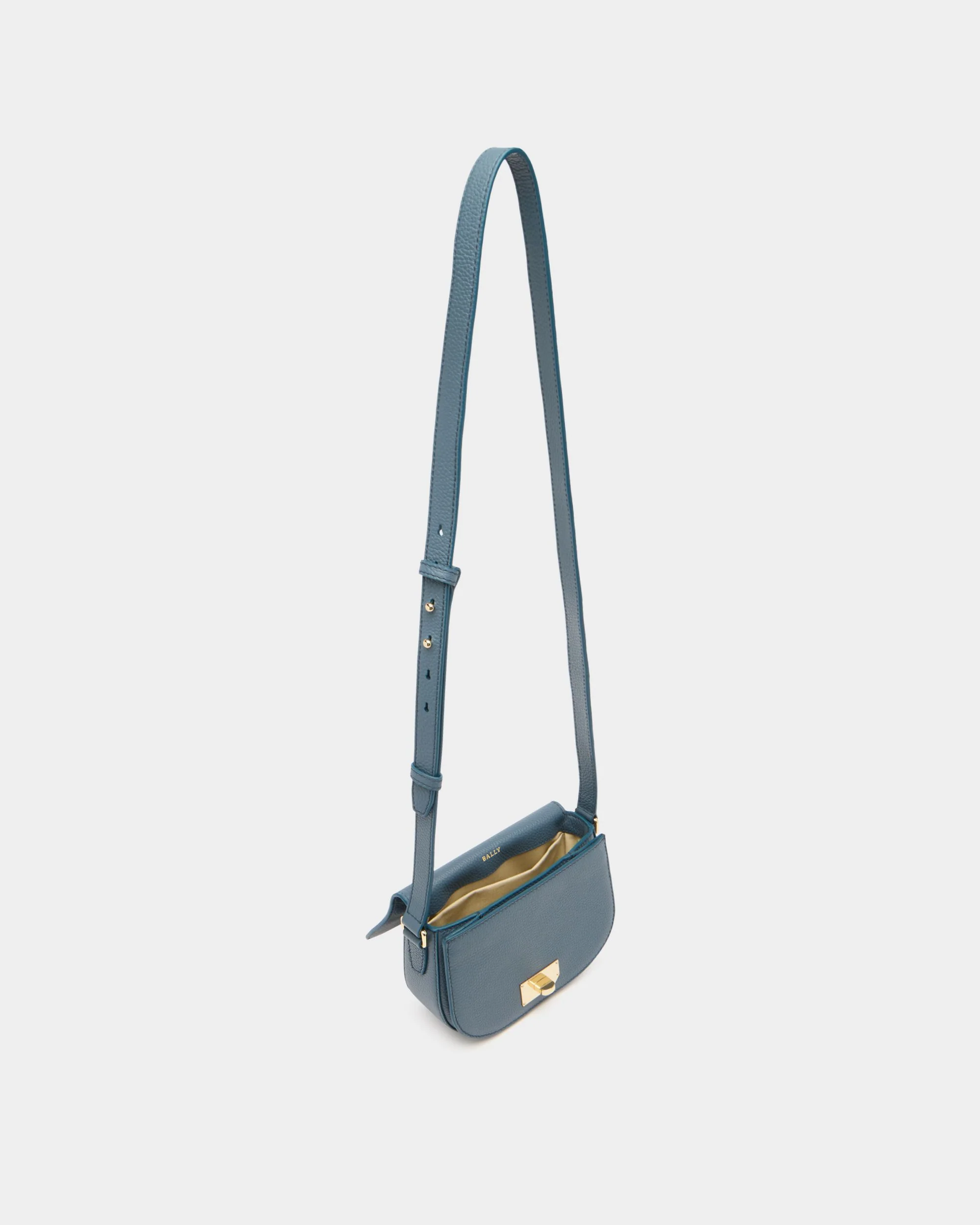 Mini Bag in Blue Grained Leather - Image 5