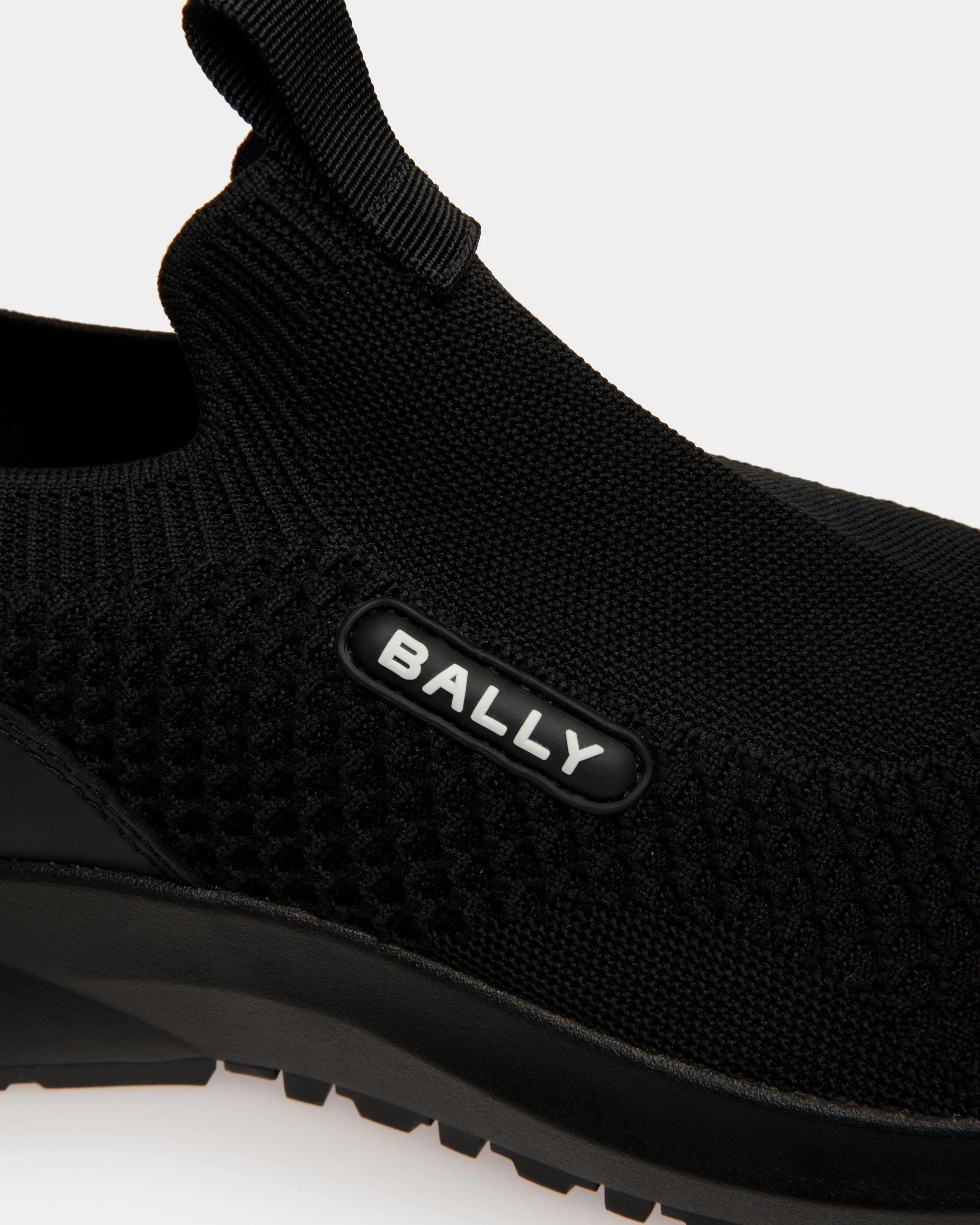 Outline Sneaker in Black Knit - Image 6