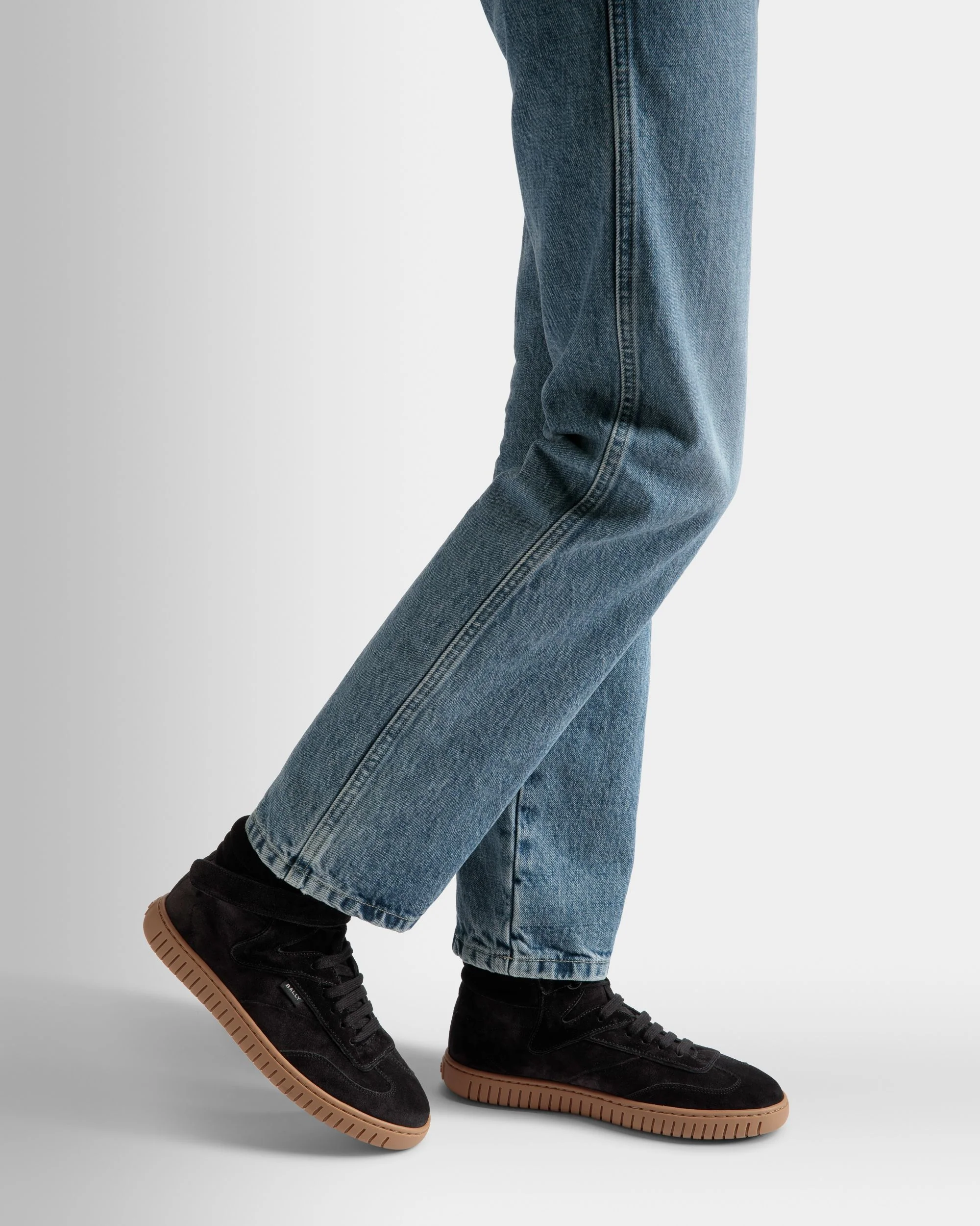 Player Sneakers In Black And Amber Leather - Image 2