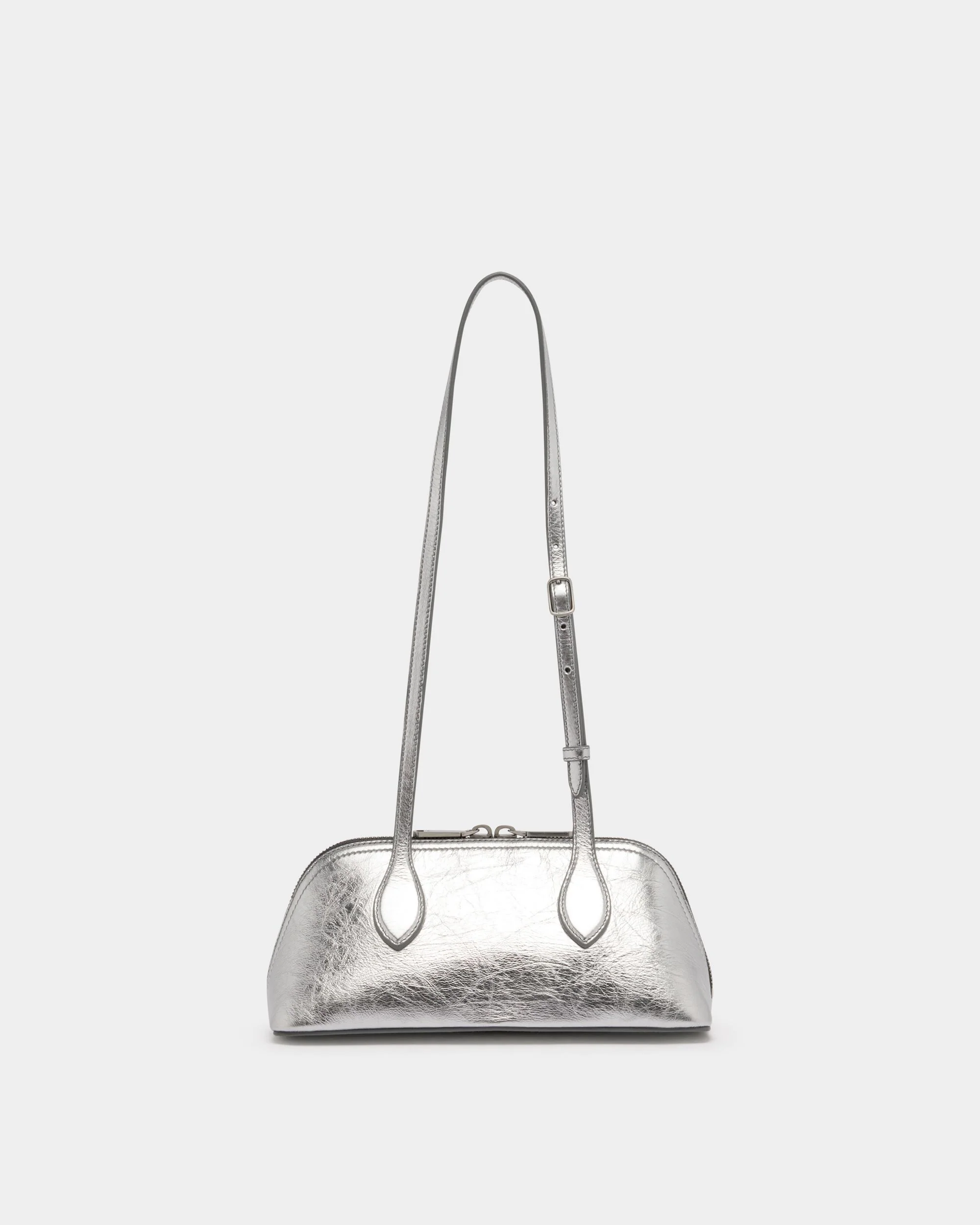 Praline Minibag in Silver Leather - Image 3