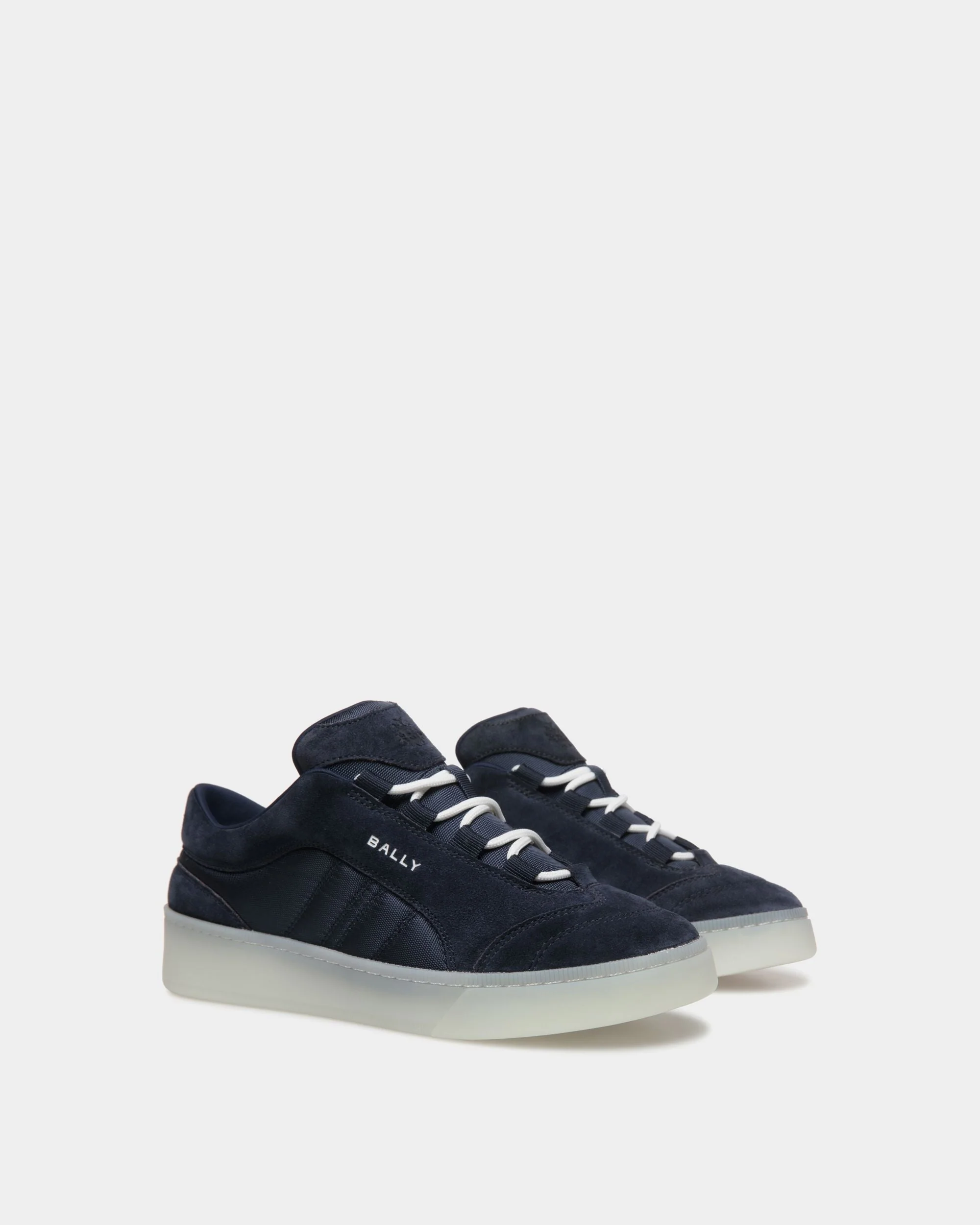 Raise Sneaker in Navy Blue Suede Leather and Nylon - Image 3