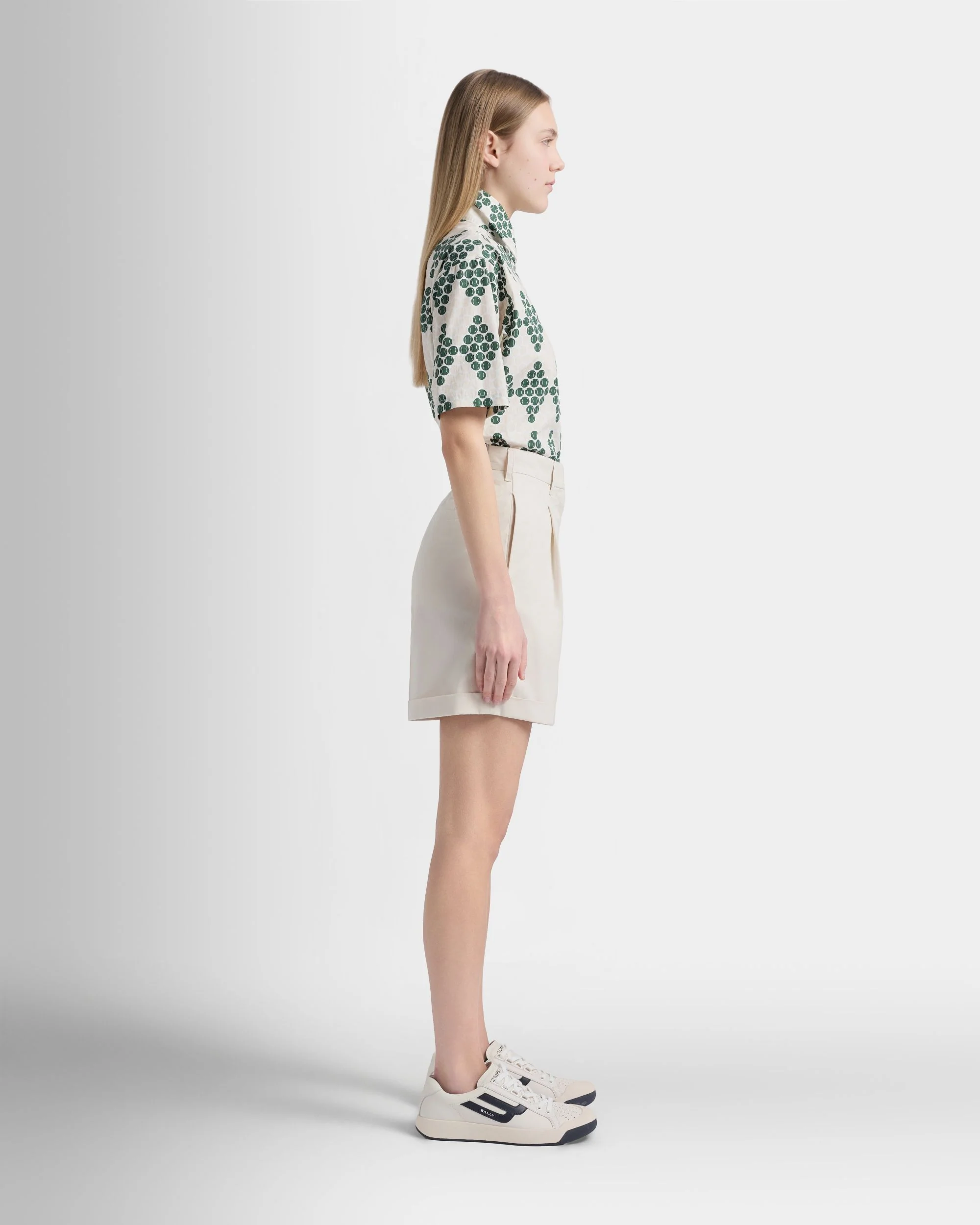 Tennis Collection Shorts in Ivory Cotton - Image 5