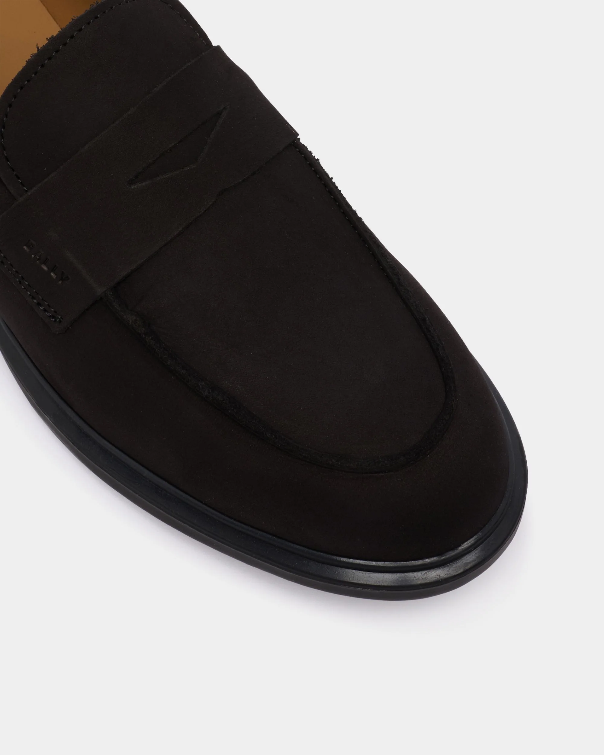 Webbing Loafer in Black Nubuck - Image 6